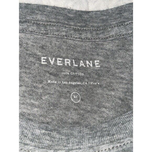 Everlane Men's T-Shirt Heathered Charcoal Weight Relaxed Crew Tee  in Size XL - Picture 5 of 5
